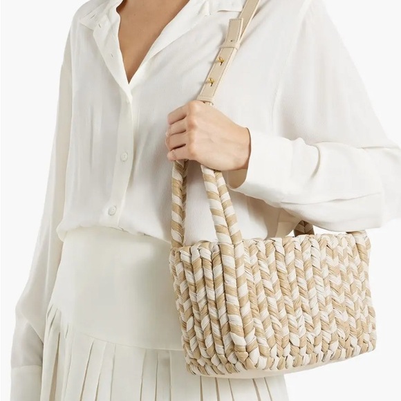 Nanushka Handbags - Nanushka Busket leather tote bag tan white NWT